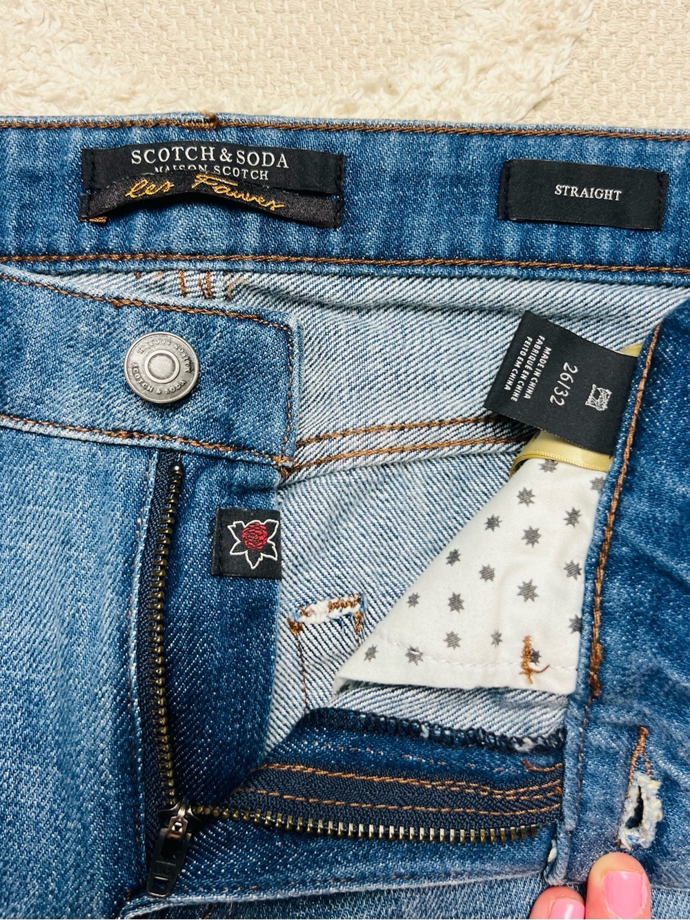 Scotch & Soda FREE PEOPLE Star Jeans Mid Wash Maison Scotch Straight Leg 26x32 - Picture 7 of 16